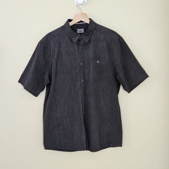 Cloudveil Shirt Mens M Gray SS Button Down Stretch Pocket Casual Outdoor FLAW - Picture 1 of 16